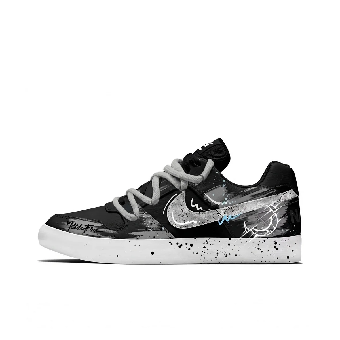 Image of Nike SB Delta Shadow Moon, rutschfeste, dämpfende, abriebfeste, leichte Low-Top-Skateboard-Schuhe für Herren