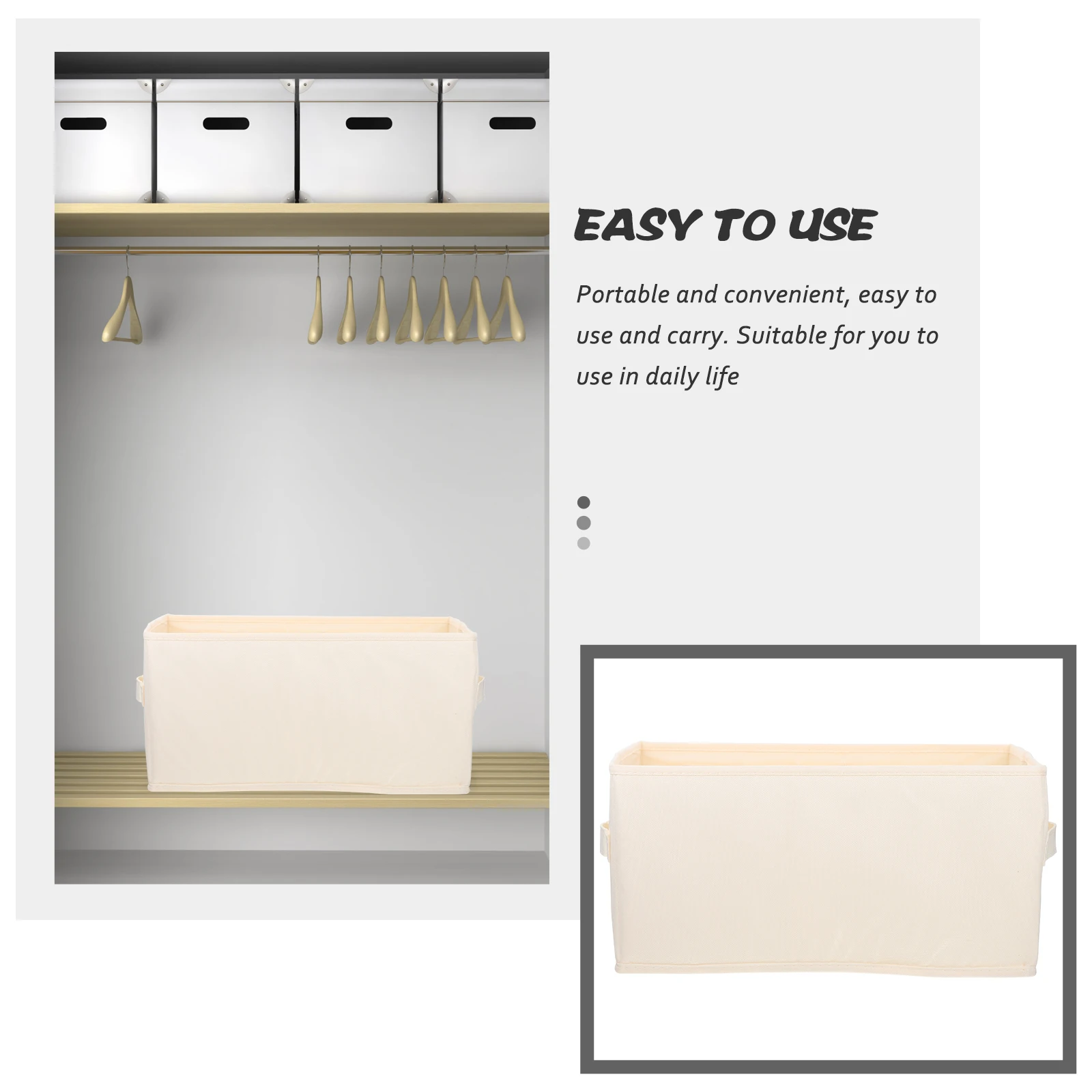

Clothes Divider Bag Wardrobe Drawers Pants Organizer Storage Clothing Beige Closet for Jeans