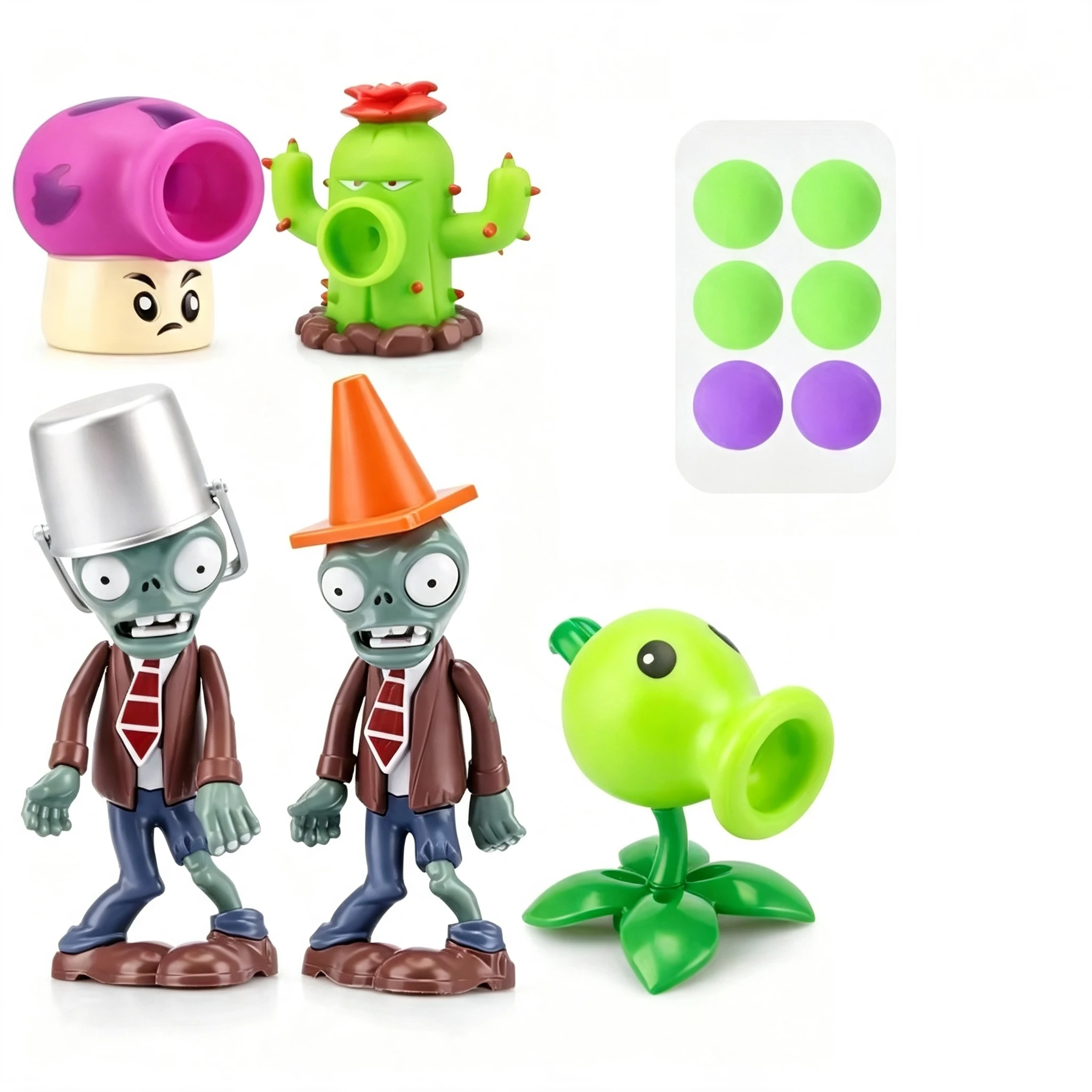 Plants Vs Zombies 5 Stil-Spielzeugset Erbsenschießer Kokosnusskanone Kostengünstige Spielzeuge Original Spielszenen-Modelle Fans-Geschenk – Detail 2
