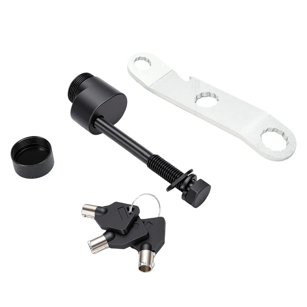 With Wrench Trailer Hitch Lock Threaded Bolt Steel Plate Bike Carrier Lock Iron Cylinder Anti-Theft Design Trailer Lock Bolt