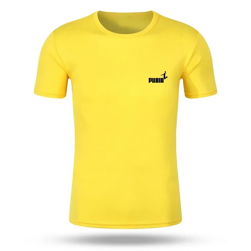 Men's Quick Dry Short Sleeve Gym Running Moisture Wicking Round Neck T-Shirt Training Exercise Gym Sport Shirt Tops Lightweight