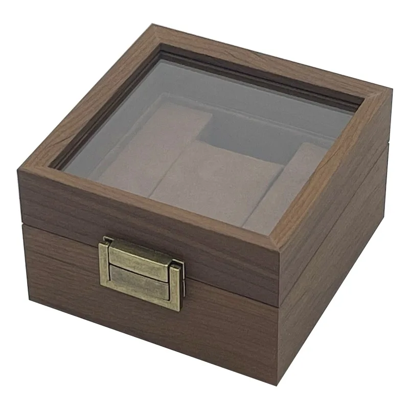 Vintage Black Walnut Wooden Watch Storage Box Single Watch Packaging Display Case Gift Box Men Wristwatch Household