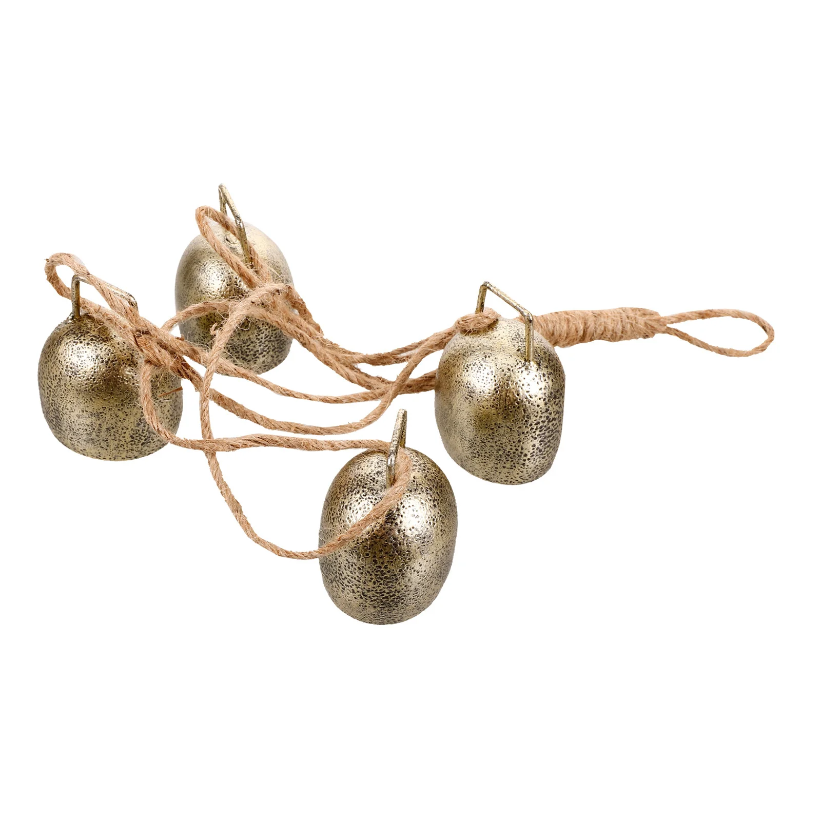 

Small Wind Chime Hanging Bell Vintage Style Iron and Flax Rope Decorative Ornament for Home Garden Balcony Door Window Outdoor