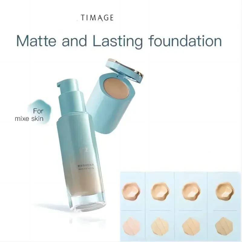 

TIMAGE Matte Lasting Foundation Concealer Controls Oil High Quality Female Makeup Waterproof Long-lasting Rare Beauty Cosmetics