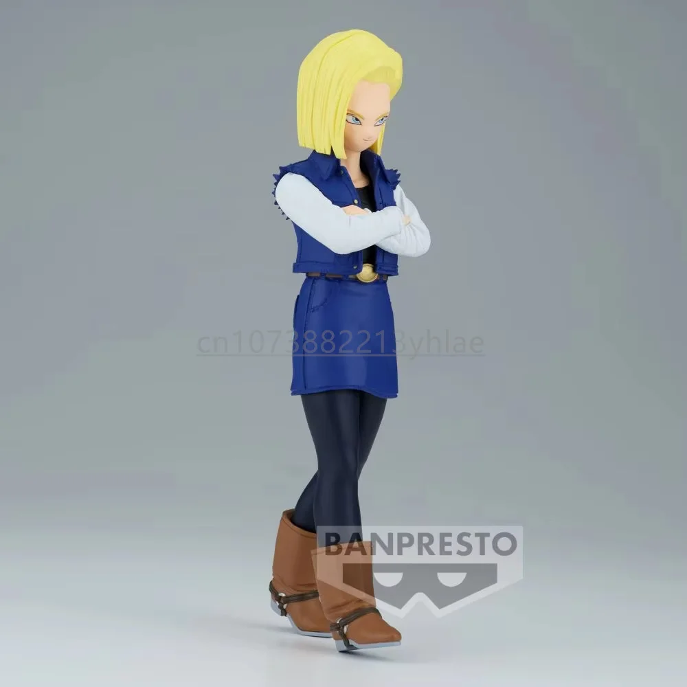 In Stock Bandai Banpresto Dragon Ball Z Solid Edge Works Android 18 Action Figures Model Toys Collectibles Gift Original