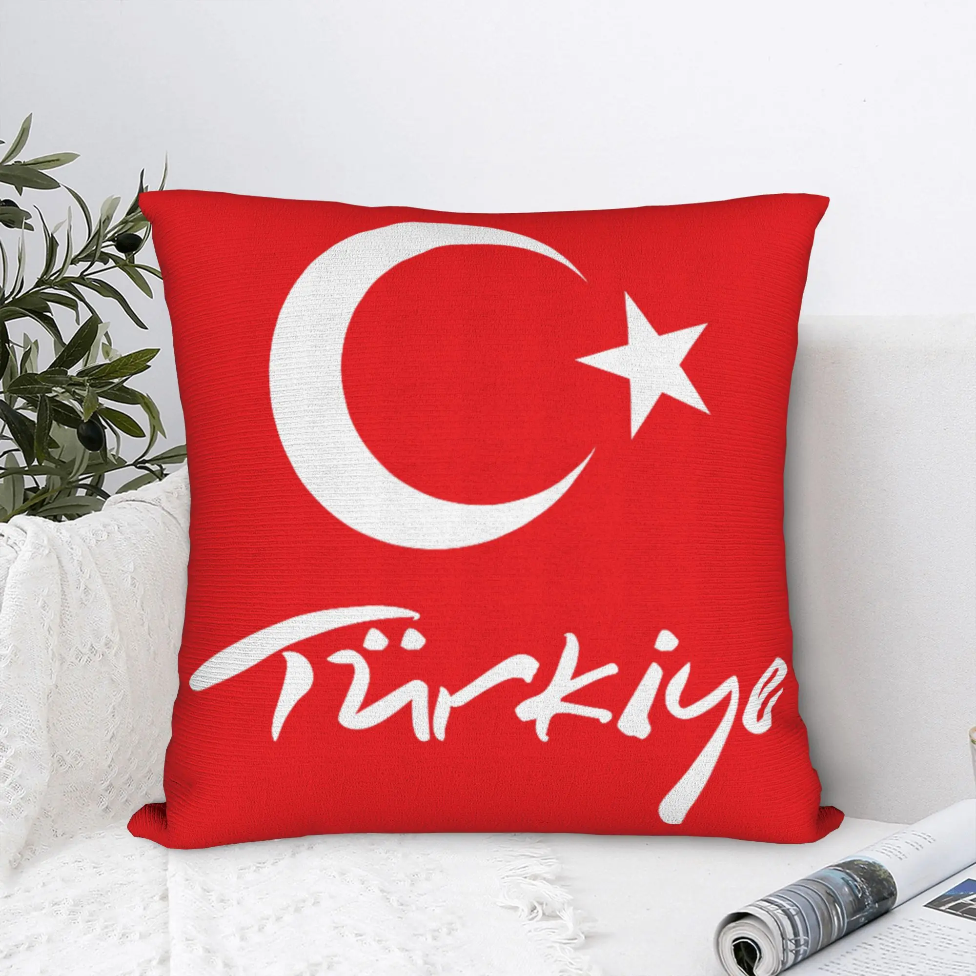 Flag of Turkey Souvenir Pillowcase Soft Polyester Cushion Cover Decorative Turkish Patriot Throw Pillow Case Cover Drop Shipping