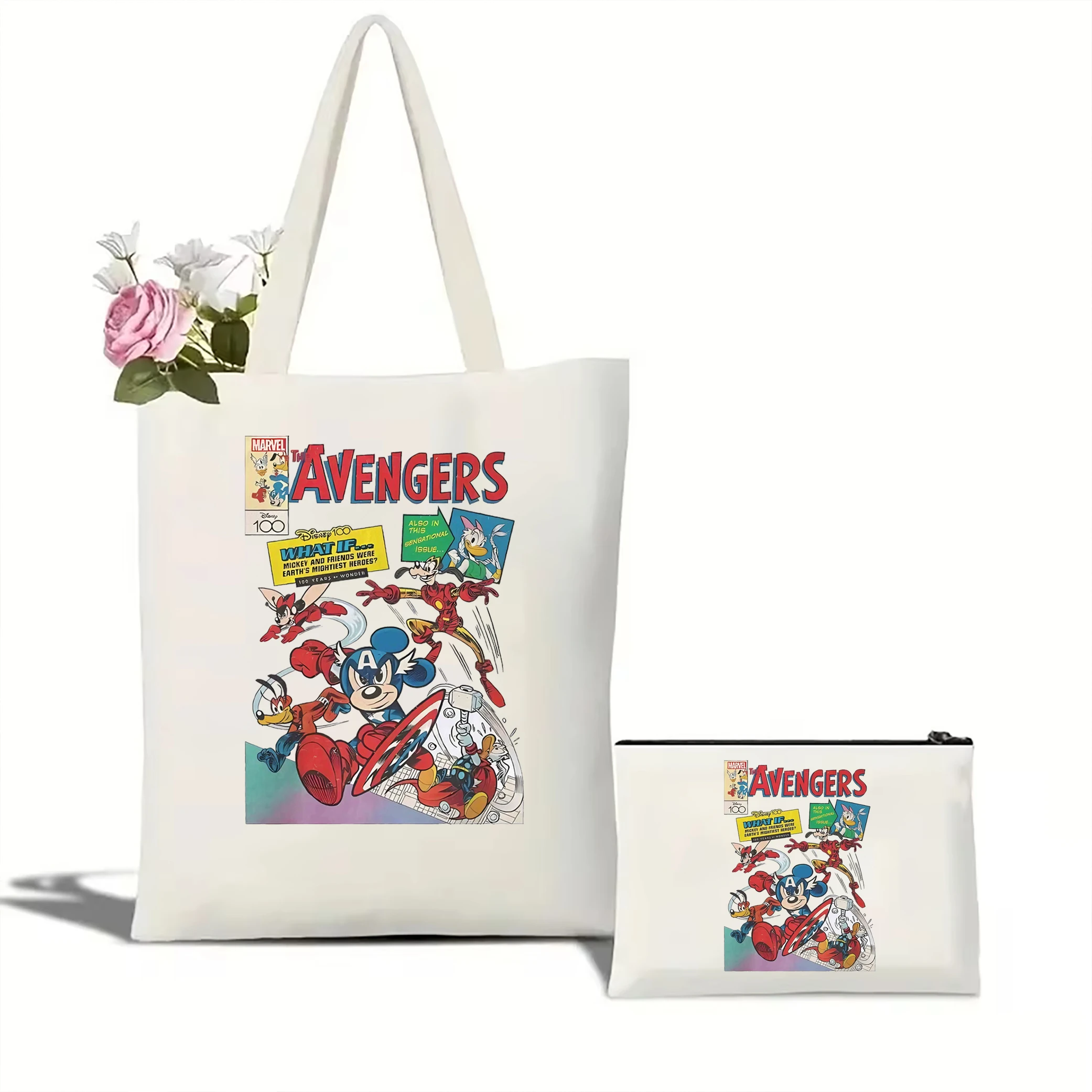 Disney Mickey Mouse FriendsN Marvel Torba płócienna Magic Kingdom Disneyland Rodzina Wakacje Prezent świąteczny Avengers Komiks