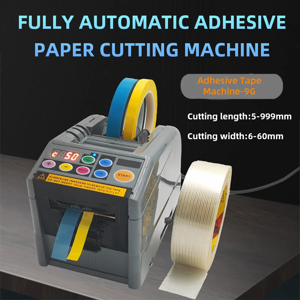 Tape Cutter Automatic Cutting Double-Sided Tape Cutting Mchine ZCUT-9/9G for Transparent Tape Adhesive Paper PET Protective Film