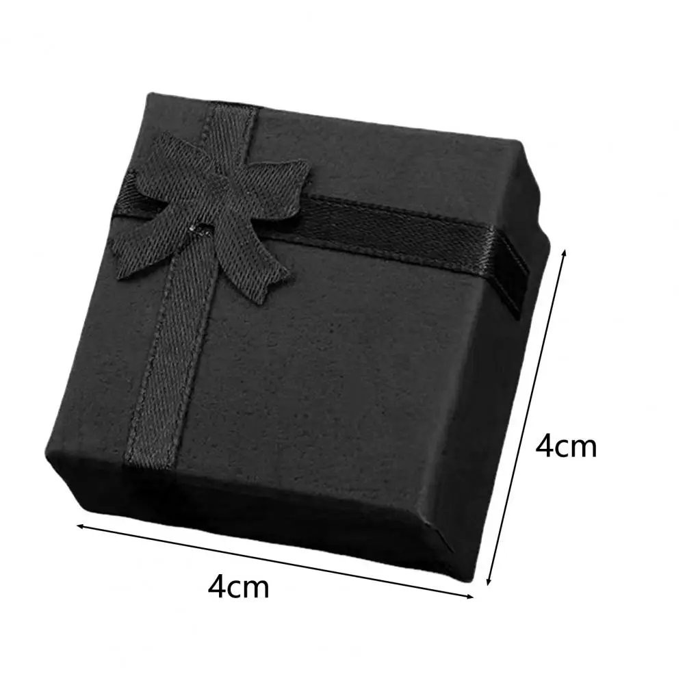 Fita caixa de jóias caixa de armazenamento de jóias papelão multi-purpose anel brincos pingente caixa de embalagem presente 4cm x 4cm