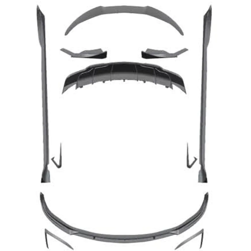 

Suitable for S-shaped front separator side extension spoiler front lip rear diffuser S-shaped fast aviation kit Suitable for Tes