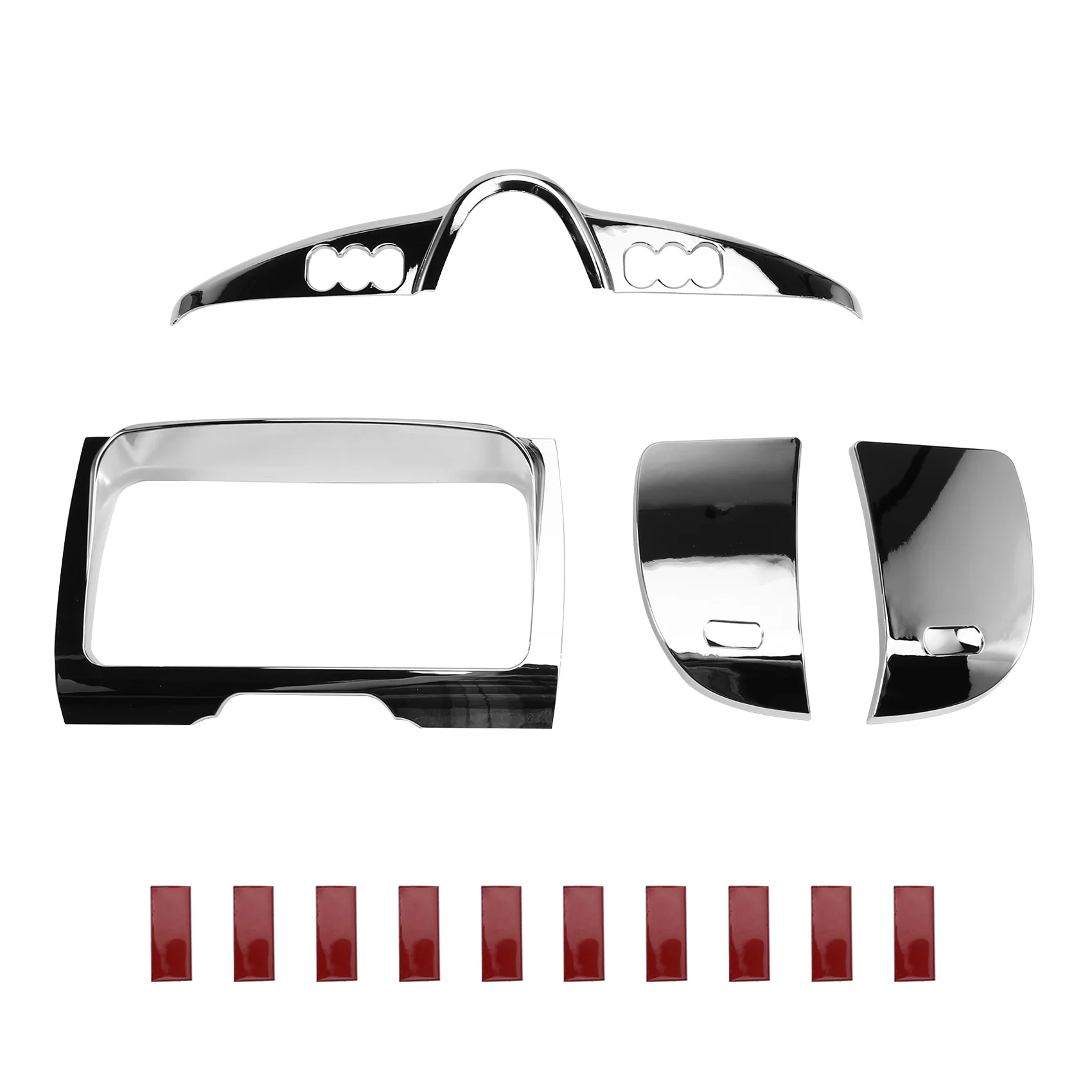 

A20K-Chrome Stereo Dash Panel Housing Trim Cover Switch Accent Kit For Touring Glide Electra Street Glid Ultra 14-23