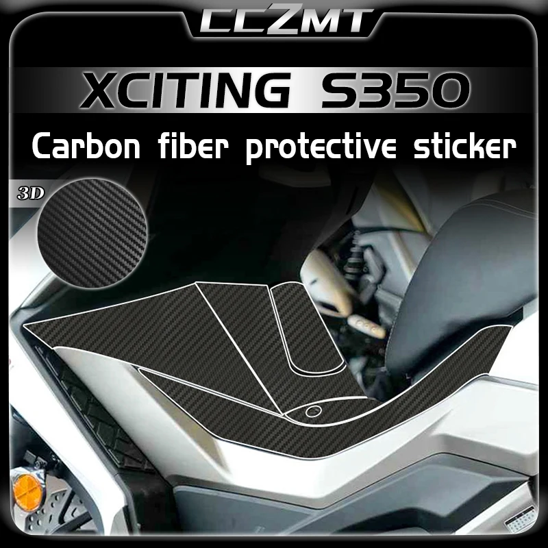 

For KYMCO DTX360 XCITING S350 Xciting S350 2023 Motorcycle 3D carbon fiber protective sticker paint transparent film accessories