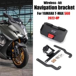 2022 2023 New Black Windscren Bracket Mount Smartphone GPS Holder For YAMAHA TMAX 560 TMAX560 T-MAX 560 T-MAX560 Accessories