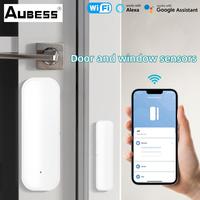 TUYA WiFi Door Window Sensor 1-10pcs Smart Home Wireless Door Detector Door Open / Closed Alarm System for Alexa Google Home