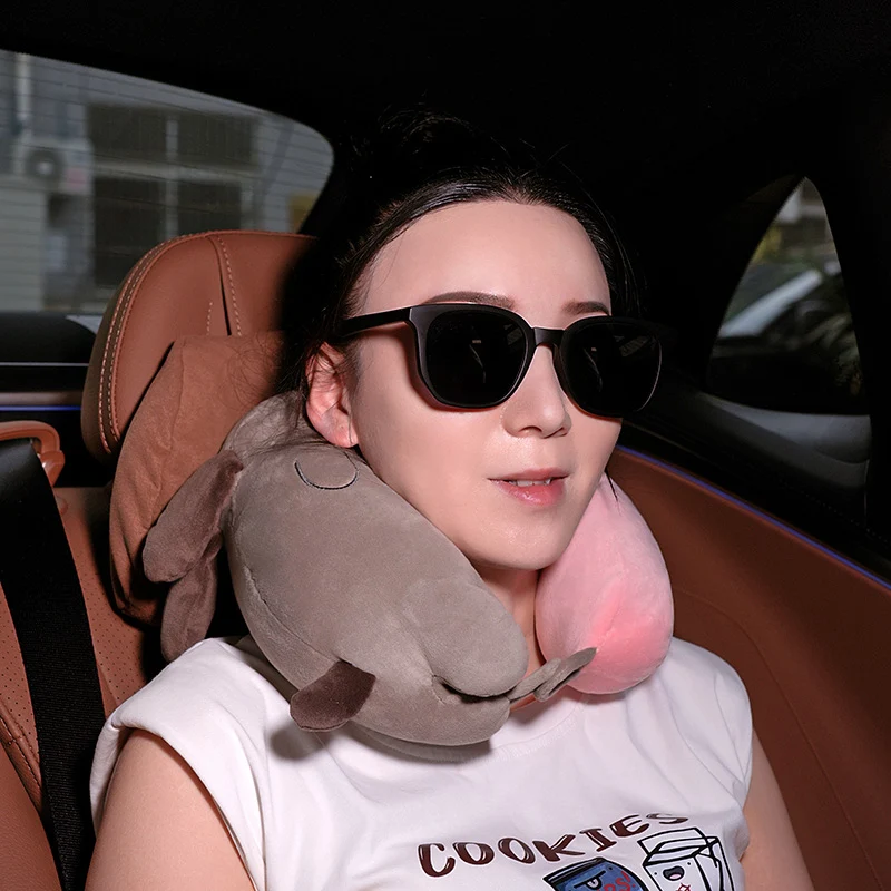 Almohada creativa de lengua larga para el cuello de perro, juguetes de peluche de perro Kawaii, almohada creativa de muñeco de cachorro para niñas, regalos para niños, decoración