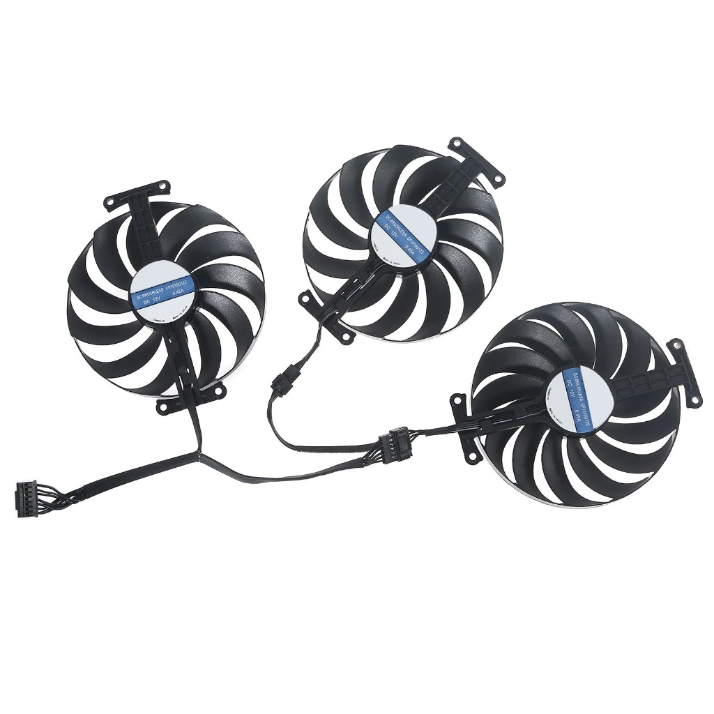 

1pc 95mm T129215SU CF1010U12S Graphics Card Fan Replacement For ROG STRIX RTX 3060 3070 3080 Ti 3090 Gaming GPU Cooler