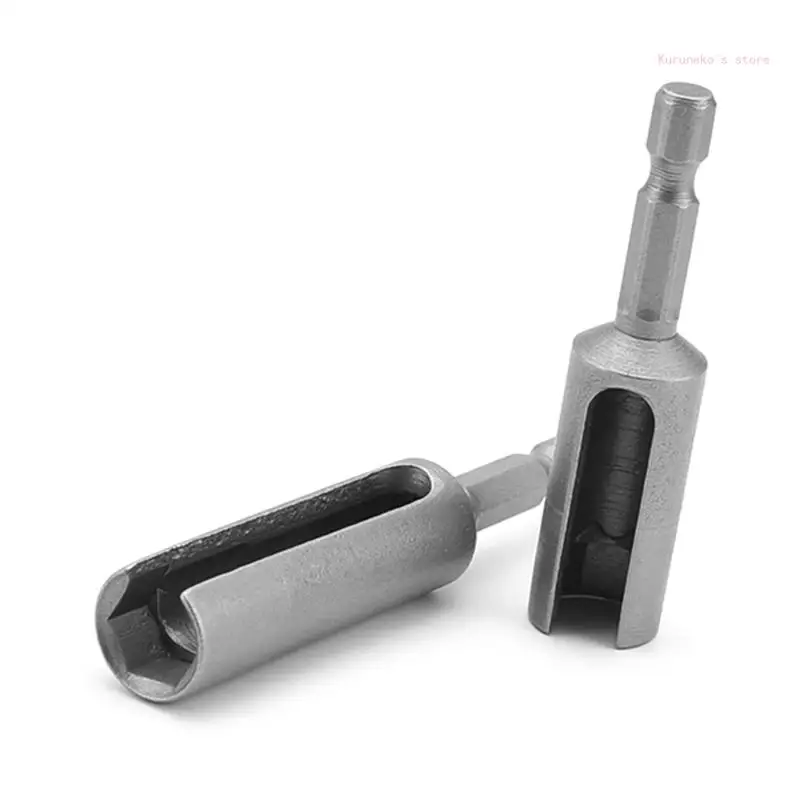 Destornillador tuercas 80 mm, llave vaso ranurada para broca hexagonal 1/4 pulgadas