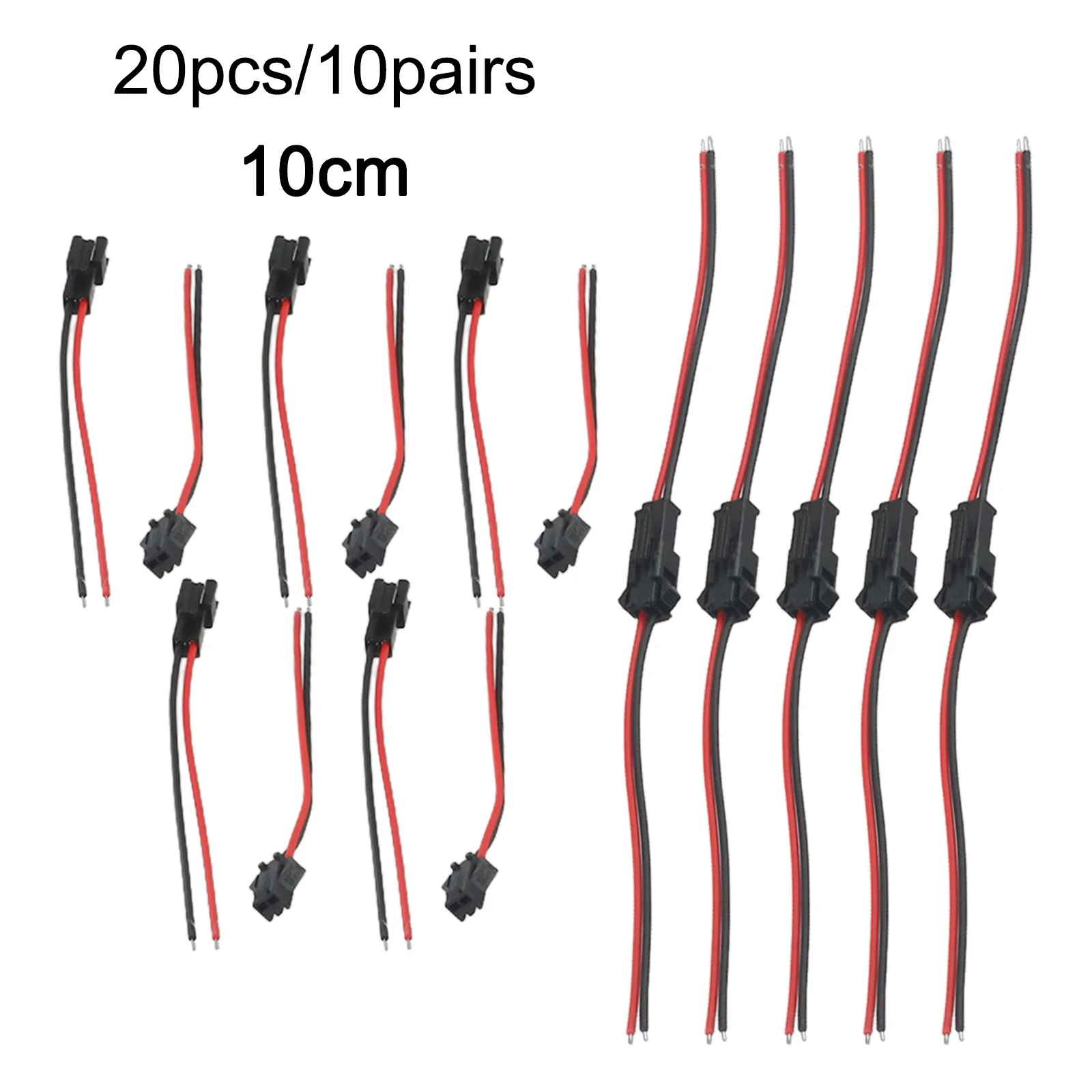 20pcs Male To Female Terminal Wire Connector 10cm Copper PVC 300V SM For Electrical Measurement And Inspection Tool