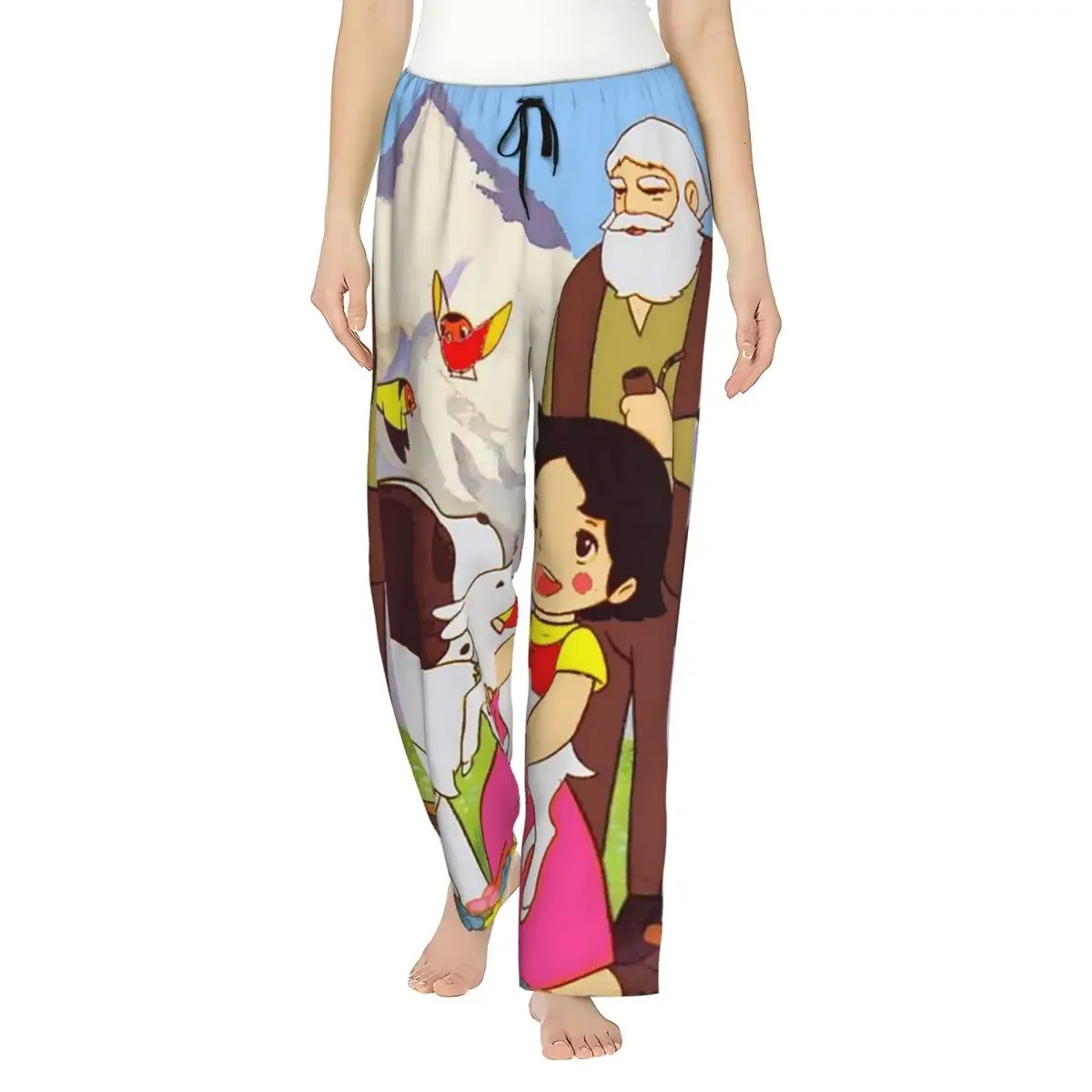 

Custom Heidi Peter And Grandpa Family Alps Mountain Anime 6 Women Pajama Pants Lounge Sleep Sleepwear Bottoms with Pockets