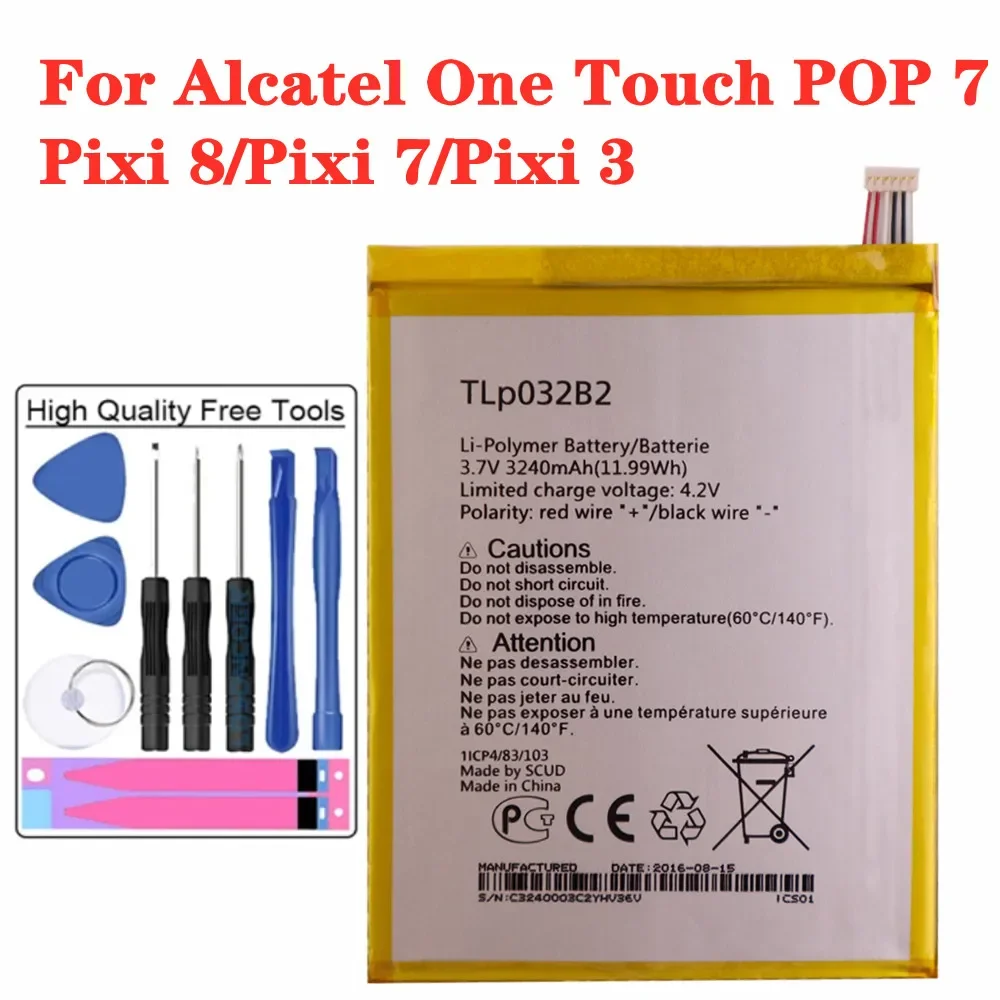 

Для планшета ALCATEL One touch Pop 7 P310 P310A Pixi 3,Pixi 7,Pixi 8 9006 Вт Аккумулятор для телефона с Wi-Fi