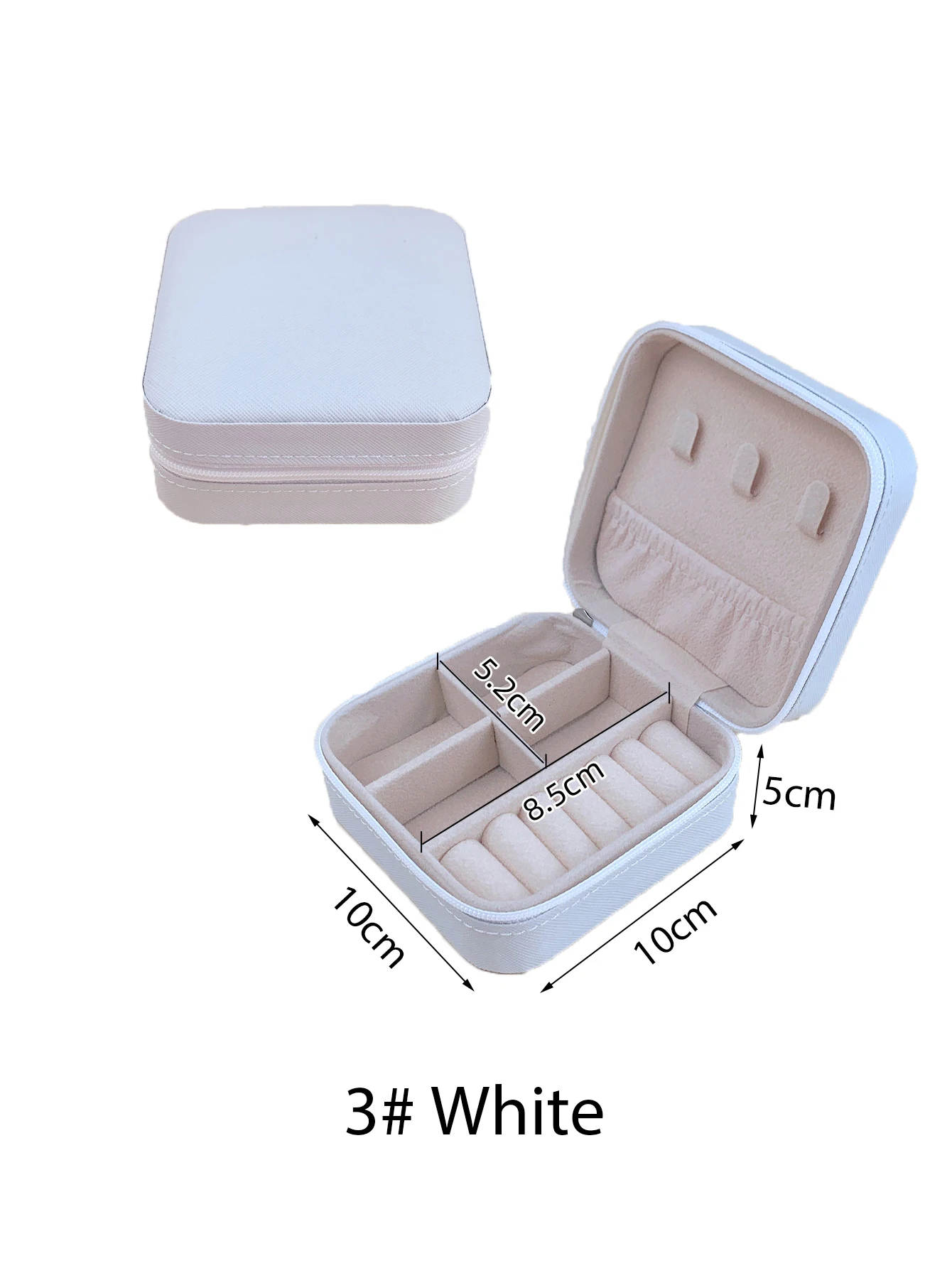 1Pcs Mini Casual Portable Travel Jewelry Storage Box Pu Leather Multifunctional Storage Box for Necklace Bracelet Earrings Ring