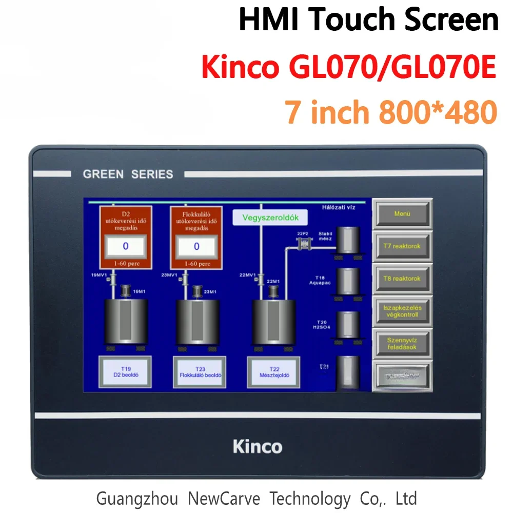 For Kinco GL070 GL070E Ethernet Host HMI Touch Screen 7 Inch 800*480 Human Machine Interface Replace MT4434TE MT4414TE Newcarve