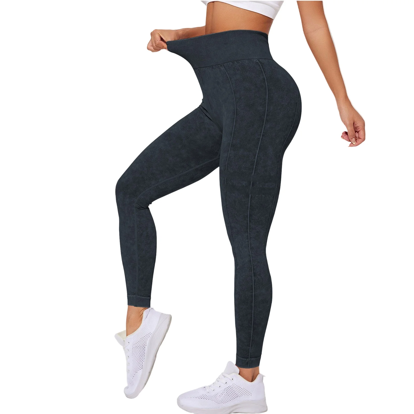 Seamless Cross-border European American Fitness Yoga Trousers High-waisted Quick-drying Running Sweatpants Slimming Peach Hip St