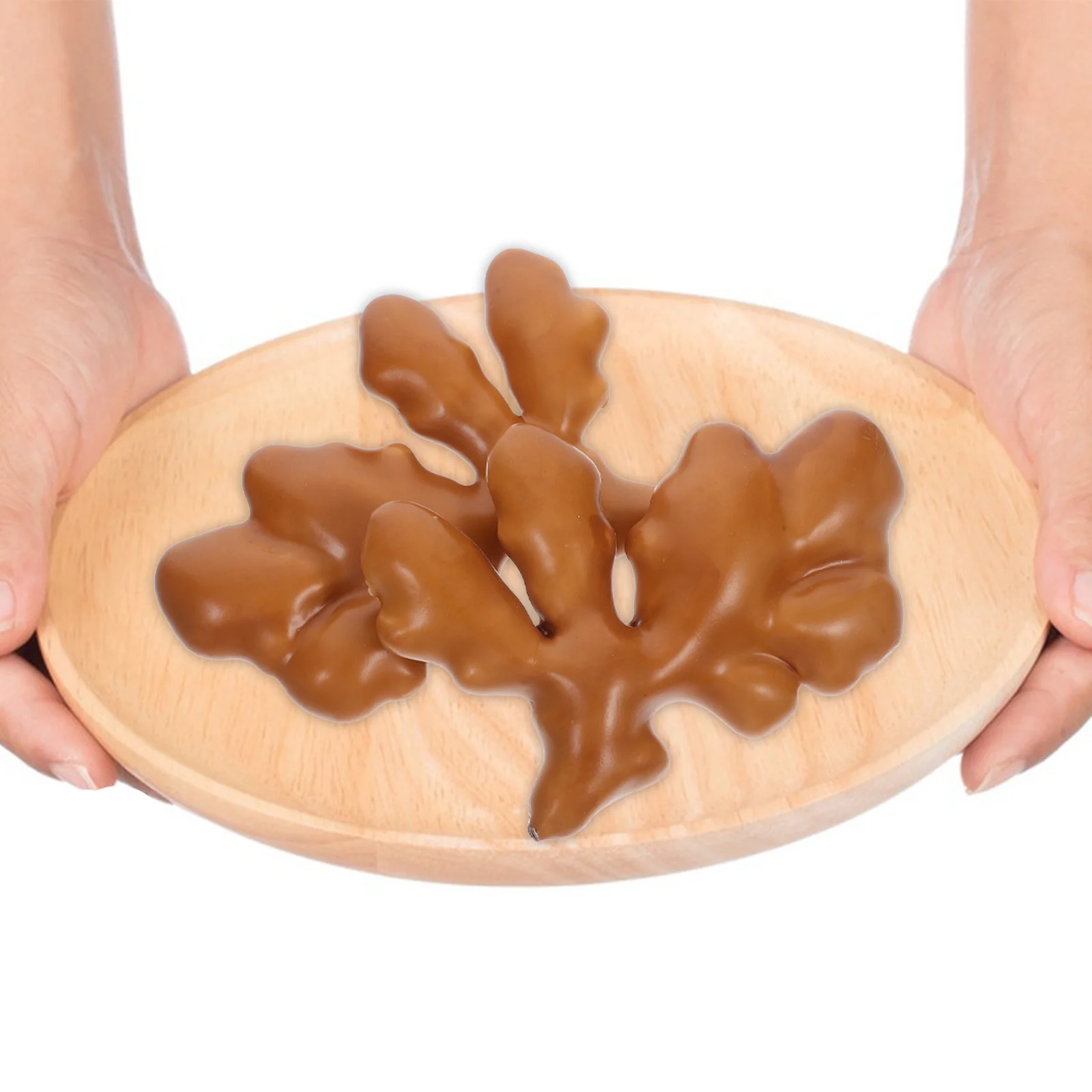 

2Pcs Fake Artificial Ginger Vegetable Lifelike Realistic Food Decor Home Kitchen Office Photography Props Festival Halloween