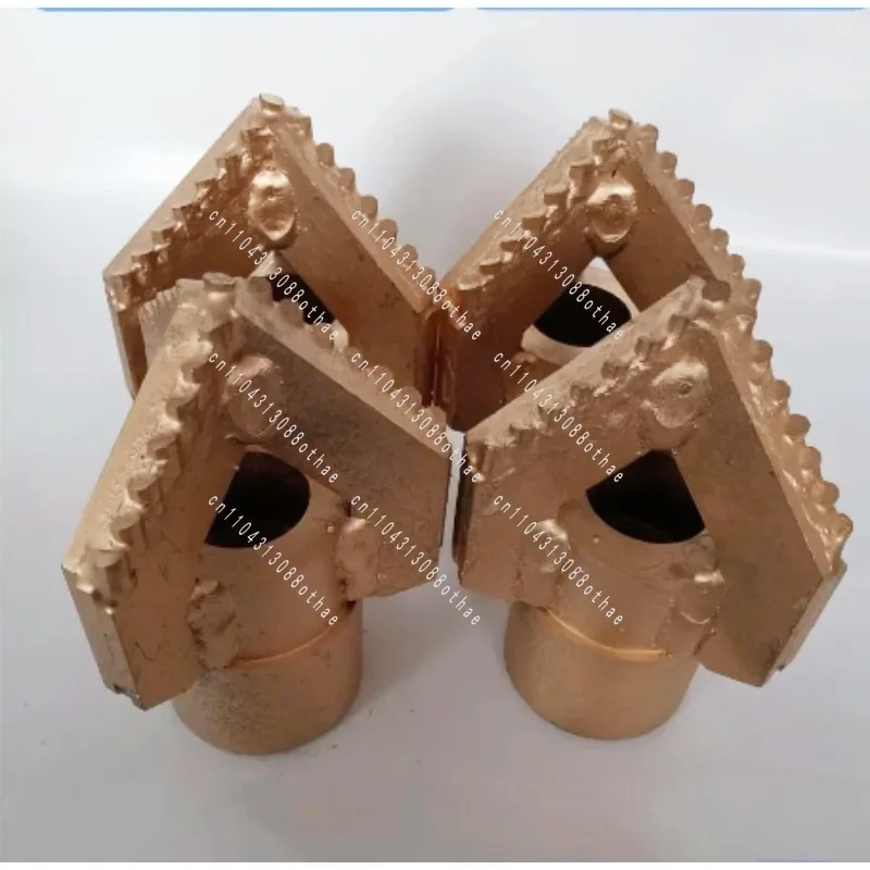 For Water Well Mudstone  Half Tooth Large Octagonal Three-leaf Drill Bit Three-wing Triangular Alloy Drill Bit Is Suitable