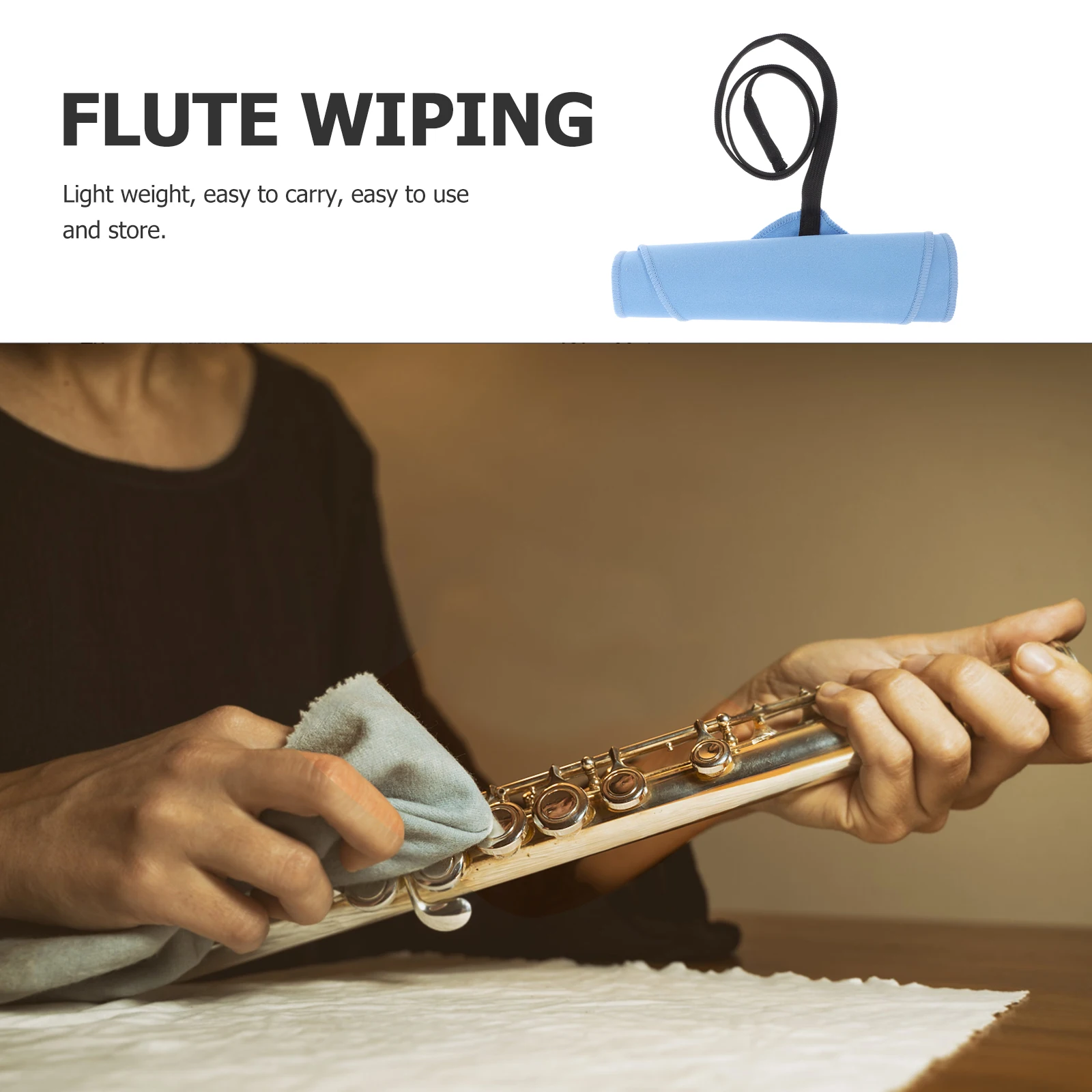 

3 Pcs Cleaning Cloth Flute Polishing for Saxophone Kit Nursing Instrument Cloths Microfiber Clarinet inside