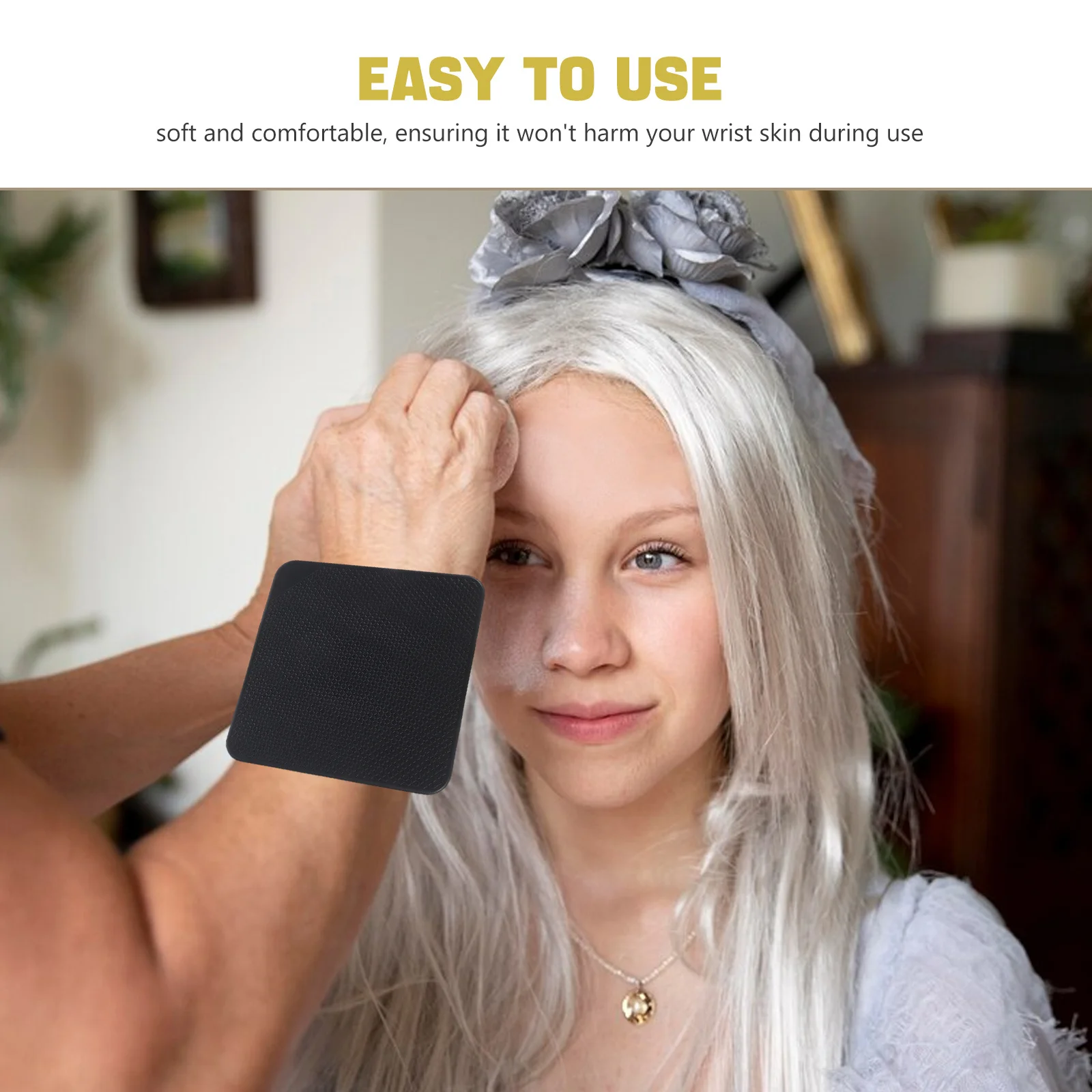 Silicone Hair Dye Wristband Slap Bracelet Board Portable Soft Comfortable for Home Salon Highlighting Tool Hair Coloring Pad - Image 3