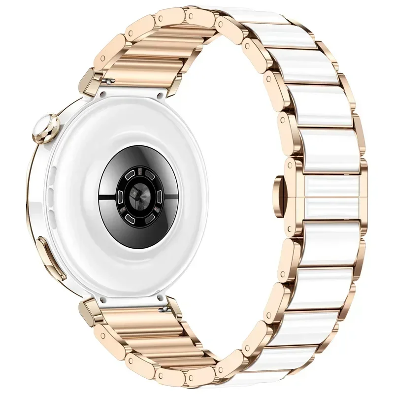 18mm Ceramic+Metal Strap For Huawei Watch GT5Pro 42mm GT5 41mm Woman Luxury Correa Wristband For Huawei Watch GT4 41mm Accessory