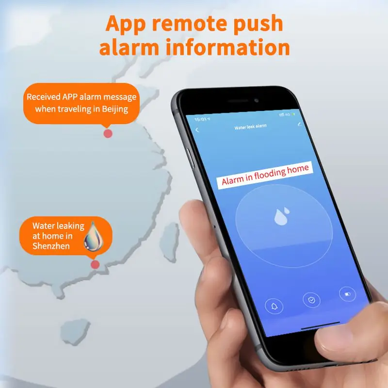 Tuya Zigbee Slimme Waterleksensor App Controle Wateroverloop Niveau Detector Smart Home Overstroming Lekkage Sensoren Hebben Zigbee Hub Nodig