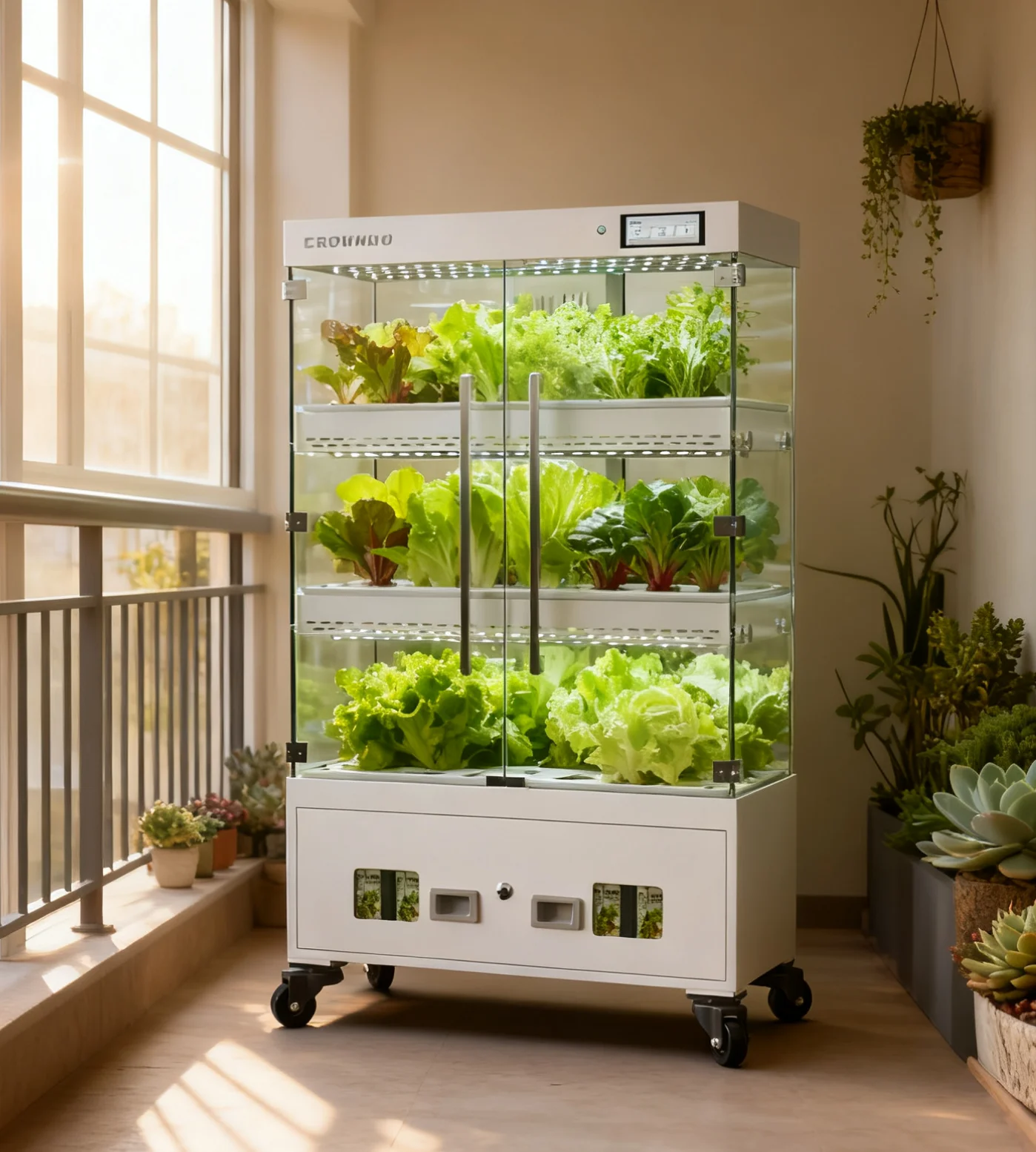 Hydroponic Glass Grow Box System Cabinet with Pump-Automated Touch Control Stealth Grow Box