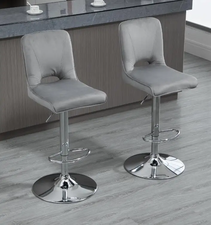 HOMCOM set 2 sgabelli da Bar rotanti e regolabili in altezza di 97-117