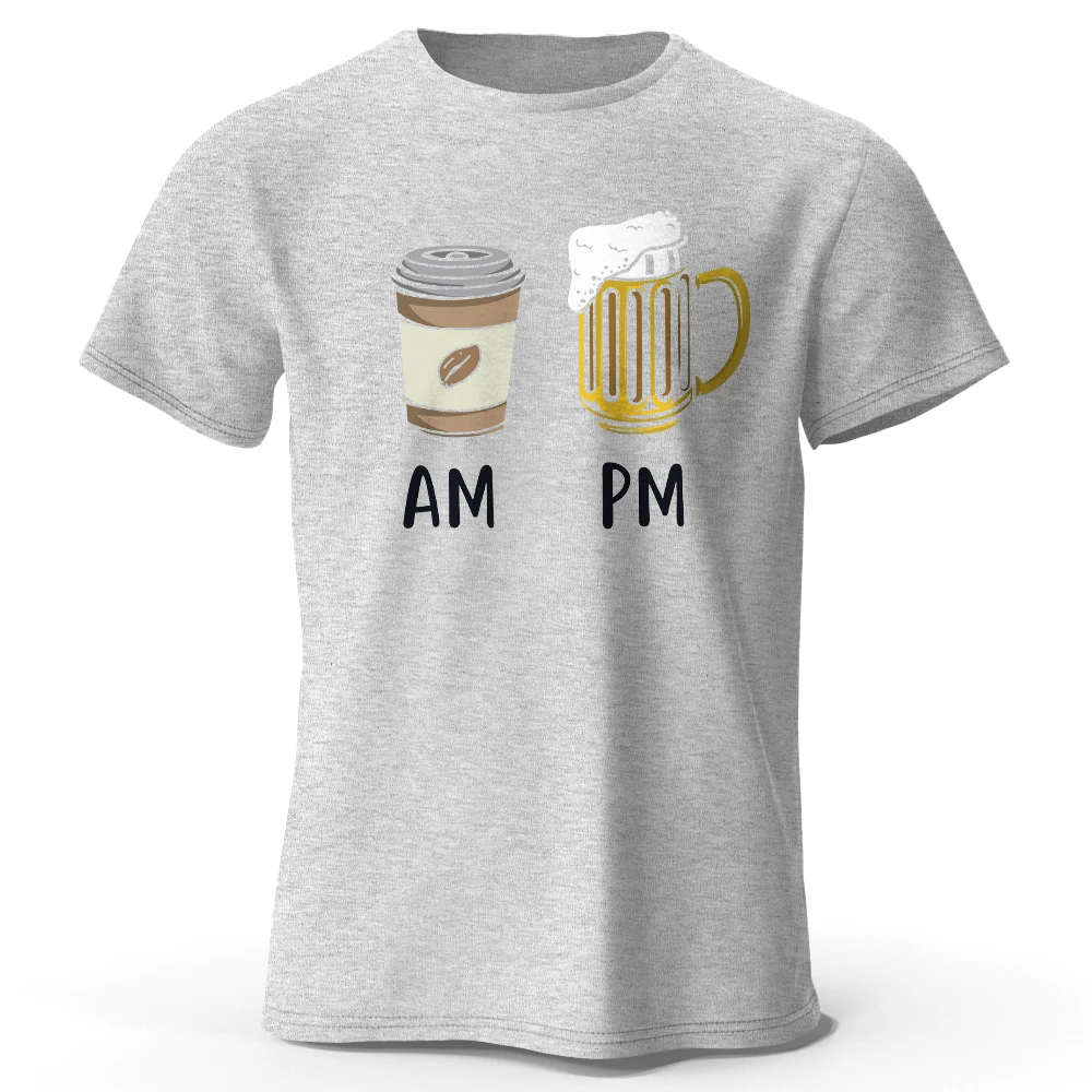 

Coffee and Beer Printed Men T-Shirt Cotton Oversized Funny Graphic O-neck short sleeves Tees for Men Summer Casual Tshirts Tops