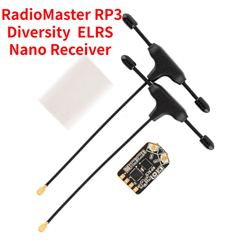 RadioMaster RP3 Diversity ExpressLRS ELRS 2.4GHZ Nano Receiver Dual Antenna for RC Airplane FPV Freestyle Tinywhoop Long Range