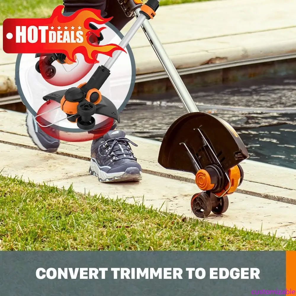 

Customizable Cordless String Trimmer 20V 2 In 1 Trimmer And Edger WG162 (Battery & Charger Included)