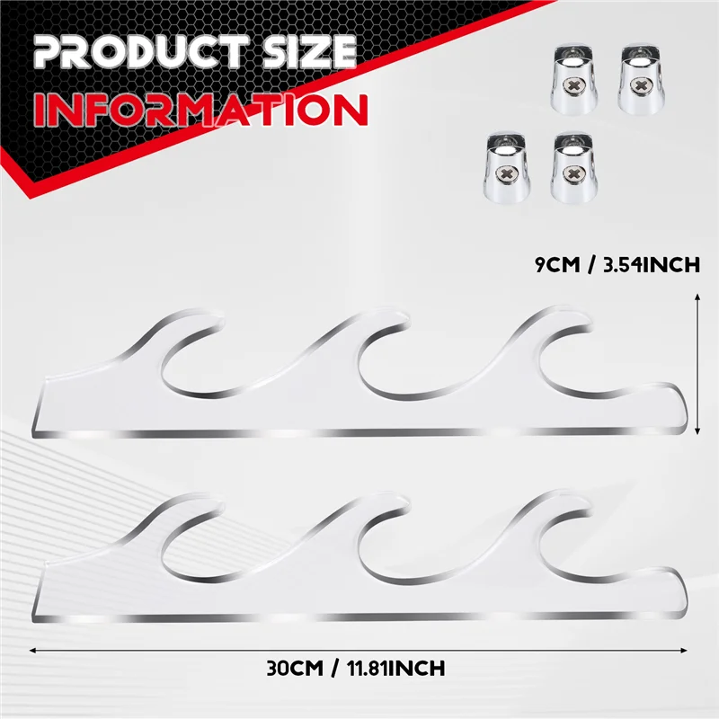 ABHU Acrylic Wall Mount Three Layer Samurai Sabre Sword Display Stand Lightsaber Holder Samurai Sword Holder