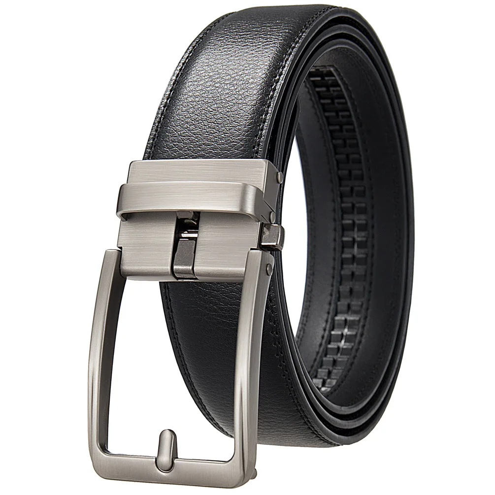 

Мужские ремни Click Belts: дизайнерские, класса люкс, с автоматической пряжкой, из натуральной кожи, для джинсов, высококачественный мужской поясной ремень