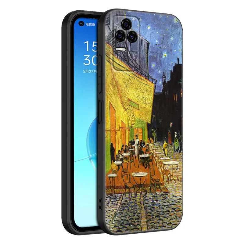 Starry Night Art Van Gogh Black Silicone Phone Case For Xiaomi POCO X3 X4 NFC F4 GT F5 F6 M3 M4 M6 X5 X6 Pro 5G M5 C55 C65