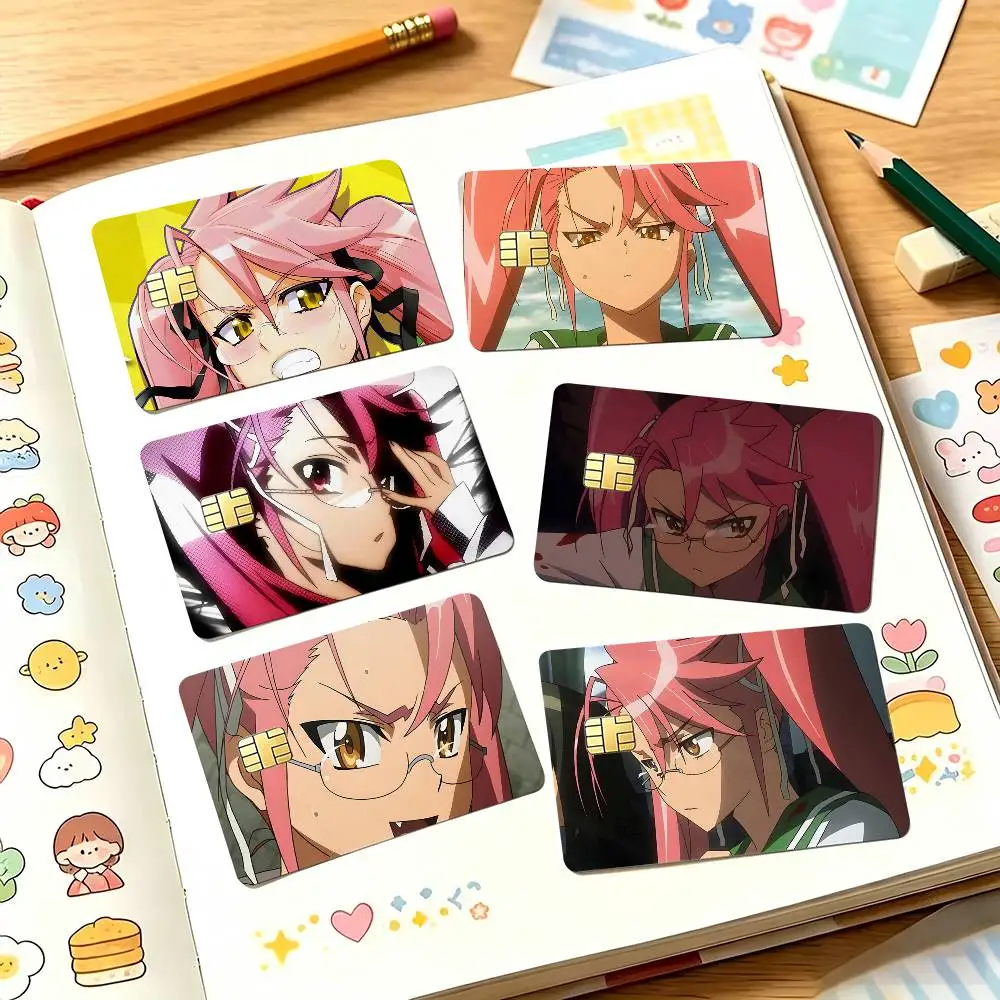 Saya Takagi Highschool Of The Dead Card Sticker Cartoon Art Credit Card Skin Anti Scratch Bank Debit Card Decal