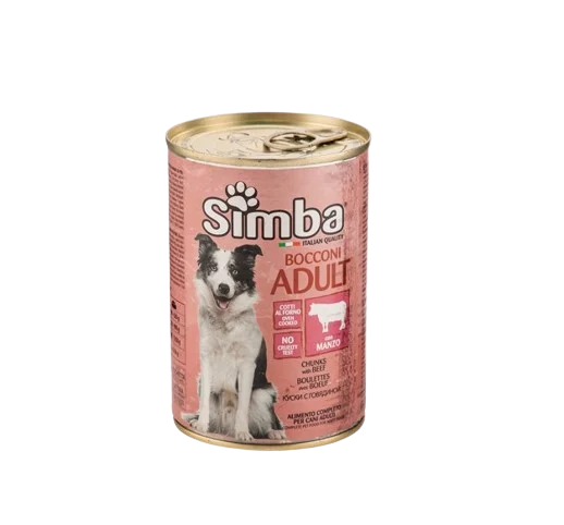 SIMBA moist dog food MOUSSE BUER/chicken TACCHINO 24*415g