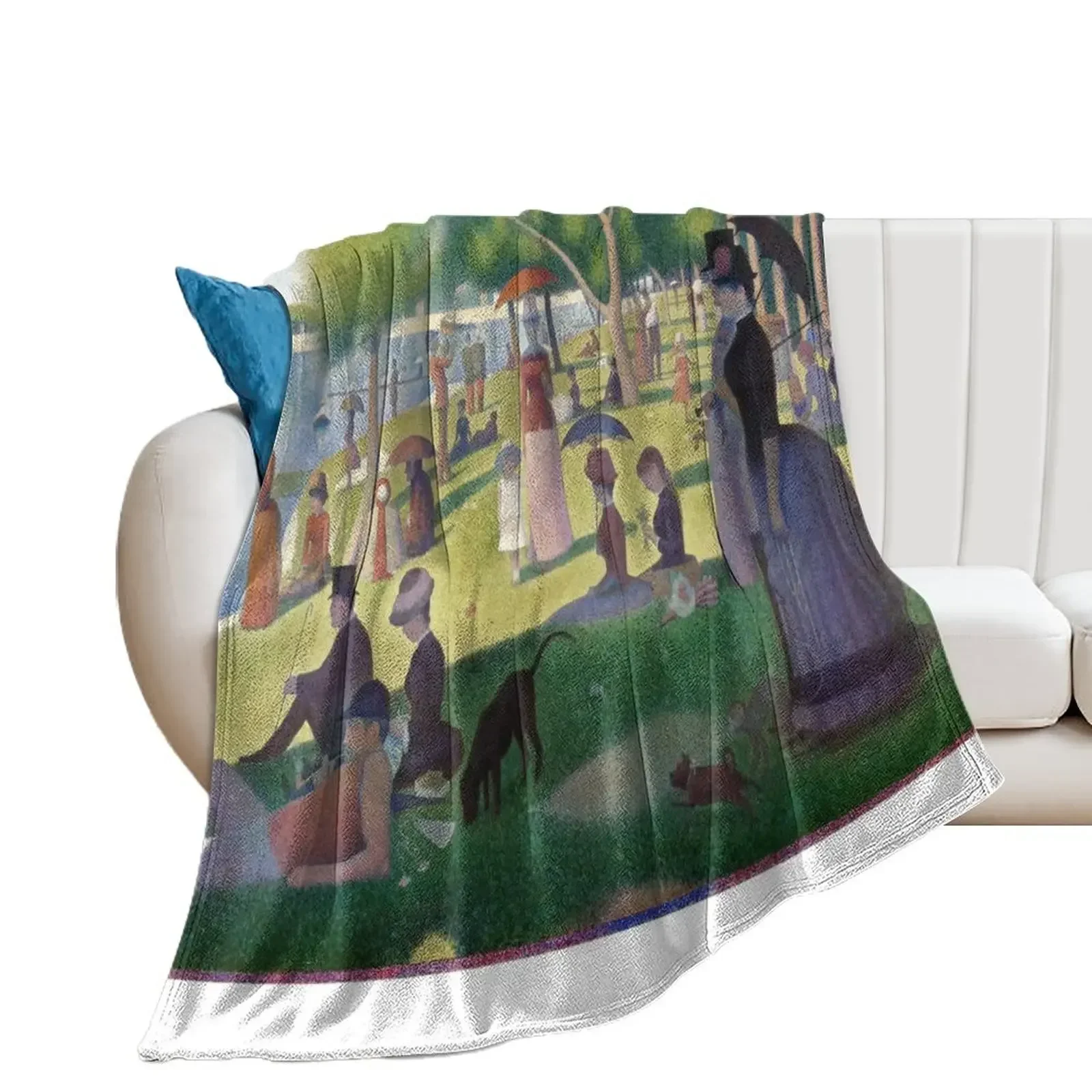 

Seurat Sunday Throw Blanket Hairys Picnic Sofa Quilt Tourist Blankets