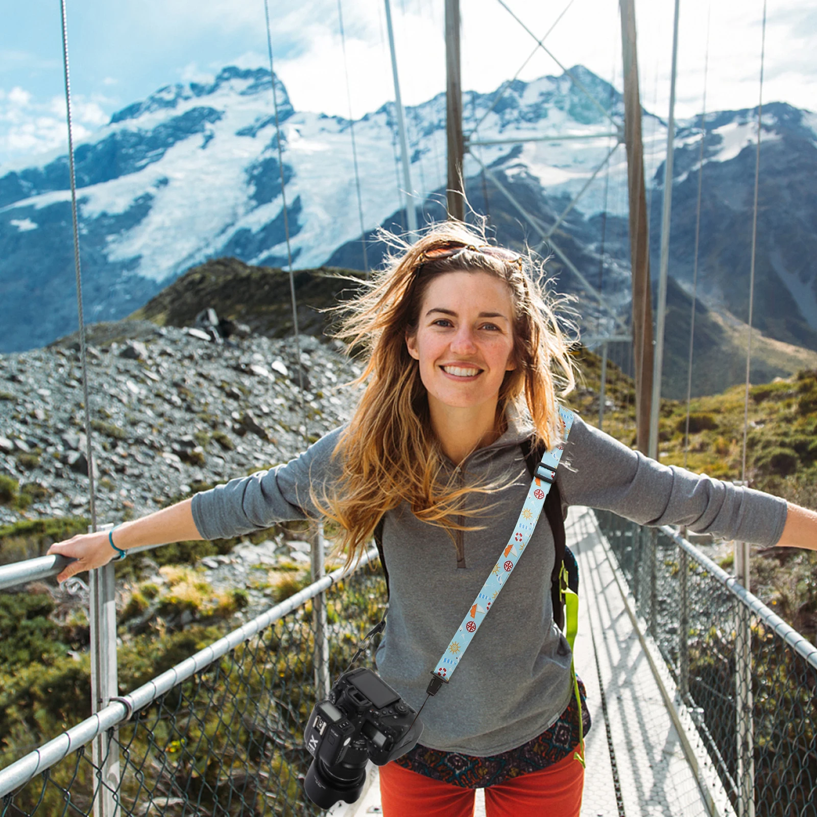 

Camera Strap Lanyard Elastic Shoulder Camping Neck Straps Sling for Travel Suspenders