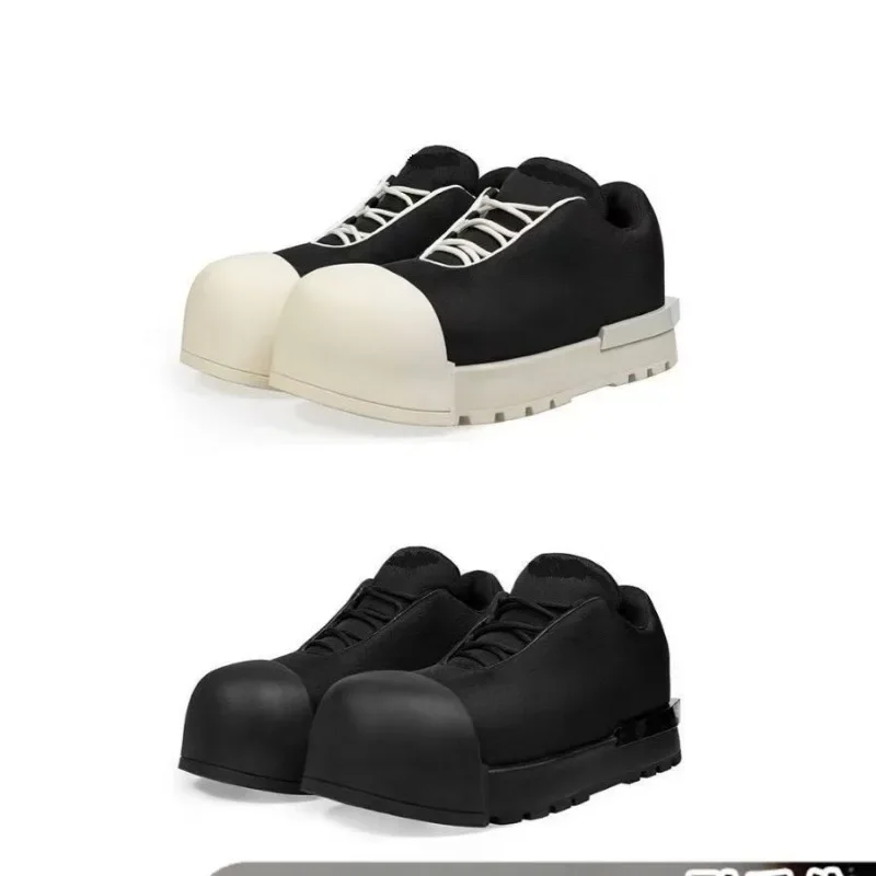 2025 Gruba podeszwa Canvas Shell Toe Shoes Męskie nowe okrągłe palce wysokie buty Big Toe Brzydkie i urocze trampki