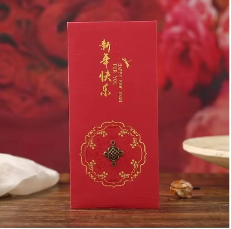 10PCS Lucky Money Envelope Chinese New Year Red Envelopes Red Packet Hongbao Card Envelopes Spring Festival Decoration