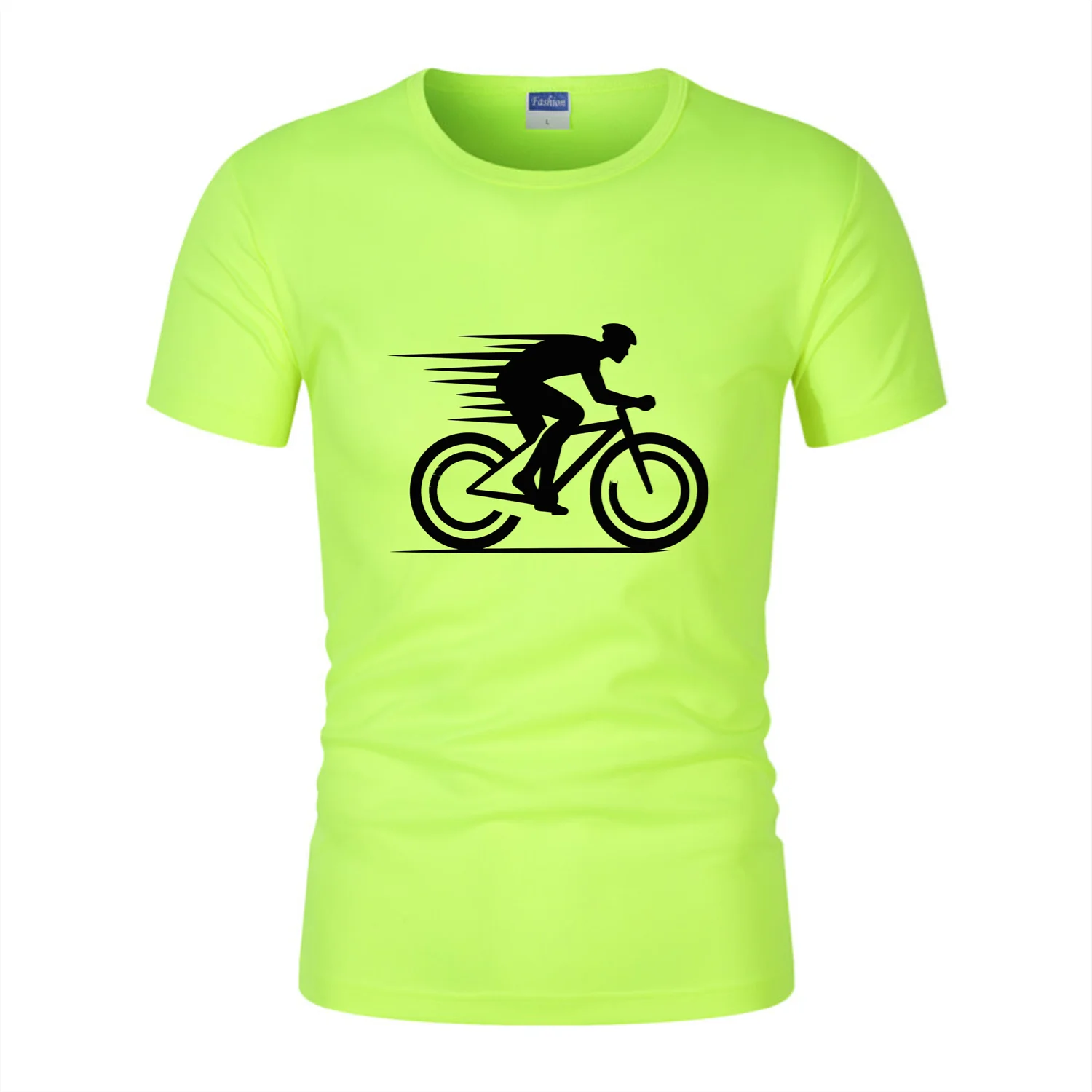 

Флуоресцентная зеленая велосипедная футболка с короткими рукавами, быстросохнущая и дышащая ткань, супер стильная с ярким черным велосипедистским принтом, удобная ткань, подходит для повседневного велоспорта и повседневного ношения.