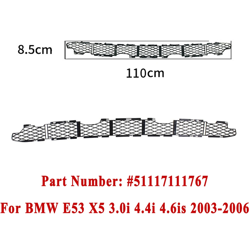 

Передняя нижняя решетка бампера, сотовая сетка для BMW E53 X5 3.0i 4.4i 4.6is 1998-2002 / 2003-2006 51117005800 51117111767