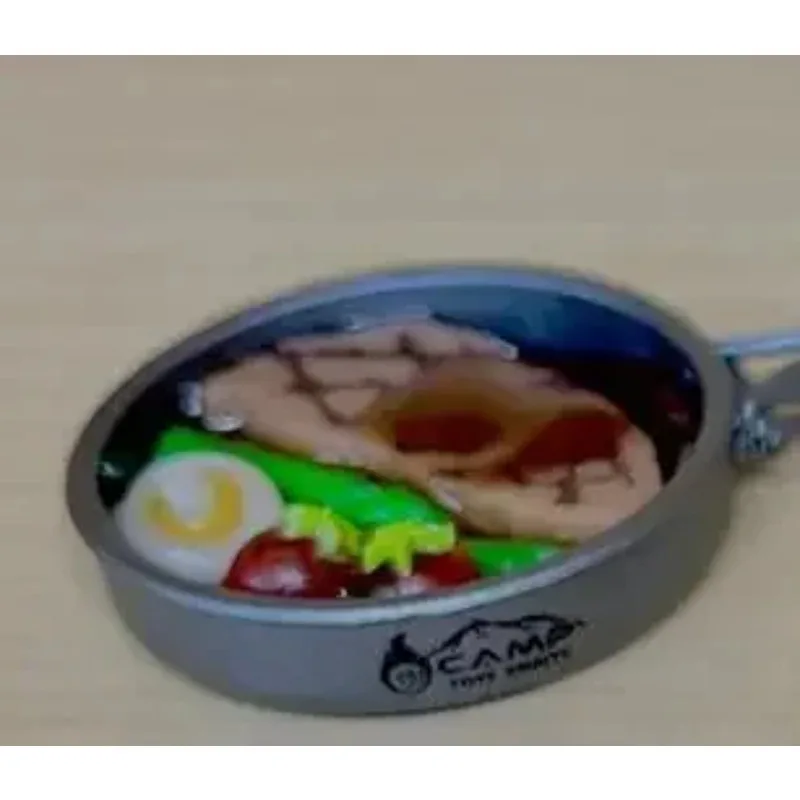 Original Kawaii Capsule Toys Spirits Gashapon Figure Cute Camping Food Steak Miniature Keychain Anime Doll Decor Gift view 6